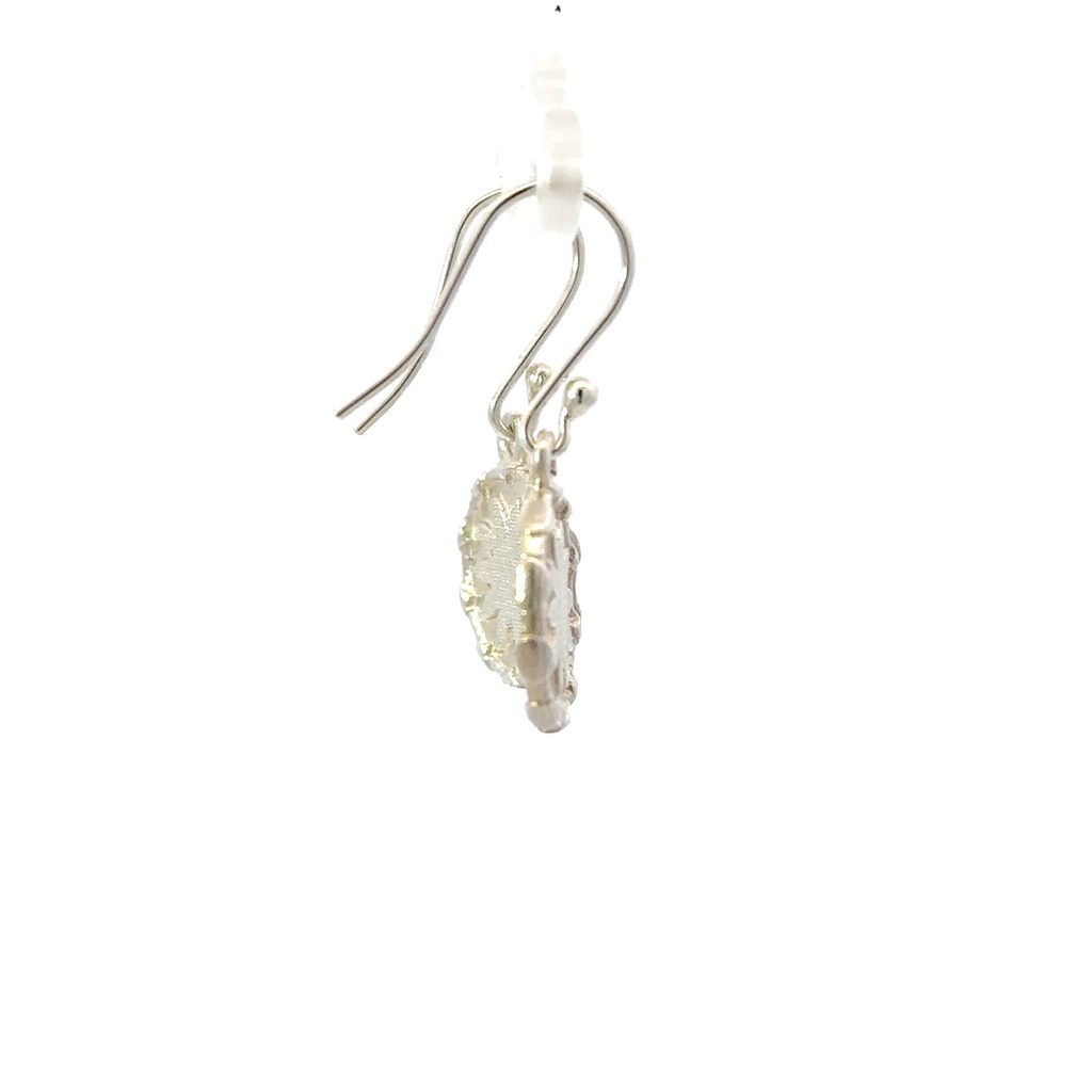 Woven Buka Basket Earrings in Sterling Silver