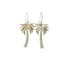 Coconut Palm Tree Earrings in Sterling Silver
