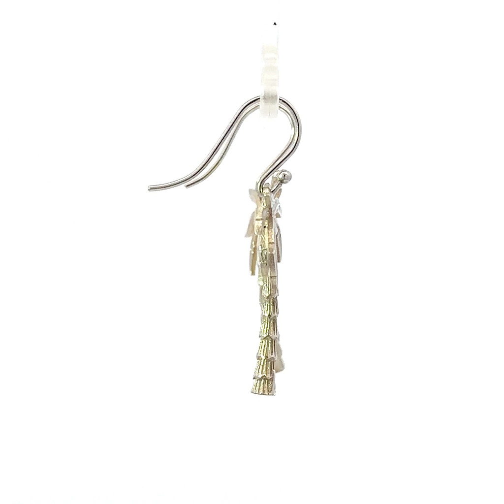 Coconut Palm Tree Earrings in Sterling Silver
