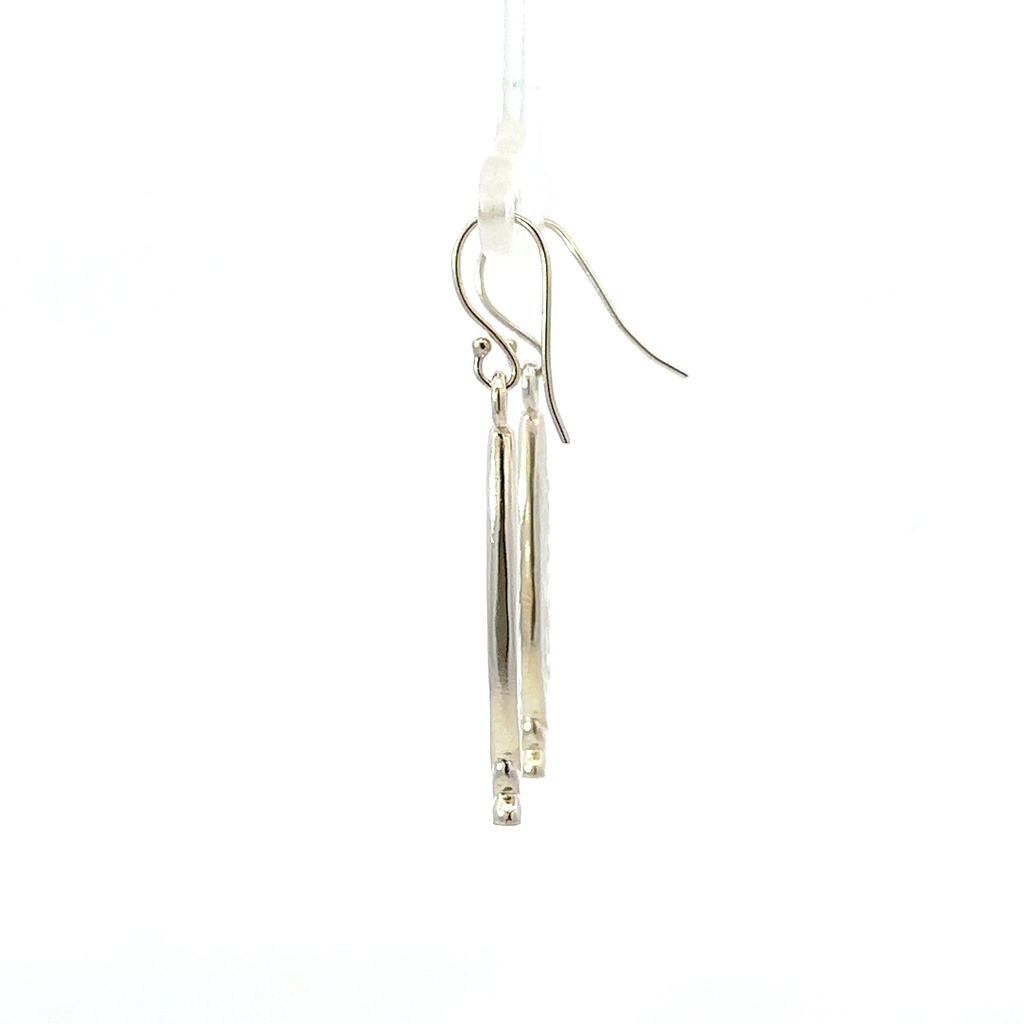 Tribal Sepik Flute Mask Earrings In Silver