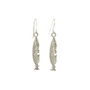Tribal Sepik Flute Mask Earrings In Silver