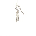 Starburst Earrings in a Woven Style Disc in Silver Goroka Baskets