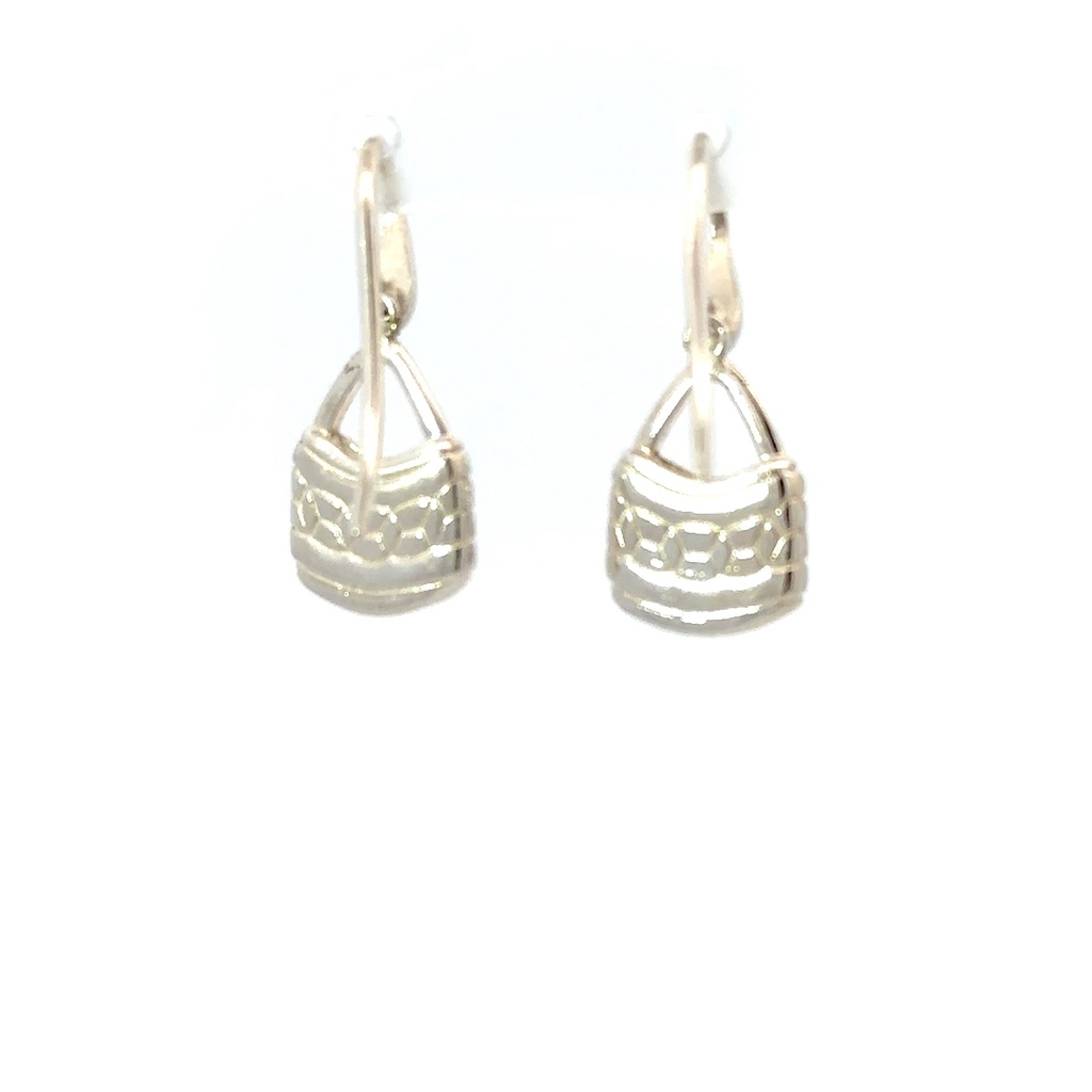 Blium Earrings in a Geometric Design in Sterling Silver