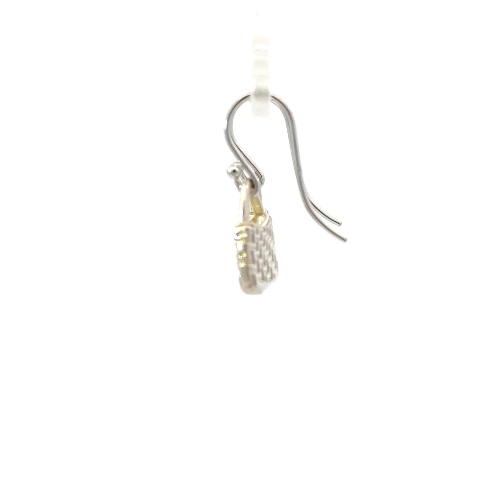 Woven Bilum Earrings In Sterling Silver