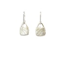 Woven Bilum Earrings In Sterling Silver