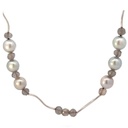 9ct White Gold Pearl & Labradorite Bead Necklace