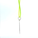 "Abundance" Silver Tag Pendant With Lime Green Cord