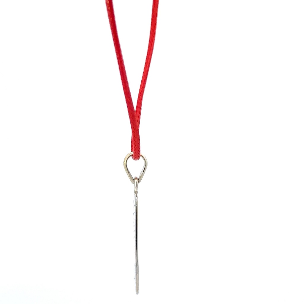 "possibility" Silver Tag Or Pendant On Red Cord