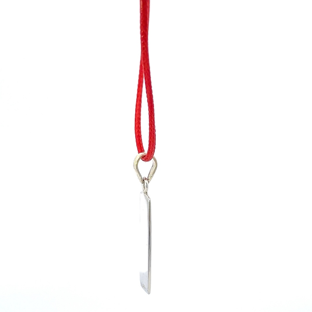 "possibility" Silver Tag Or Pendant On Red Cord