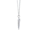 Angels Wing Pendant Set With Crystals In Sterling Silver