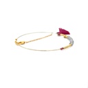Gold Plated Bangle With Beads and Tassel