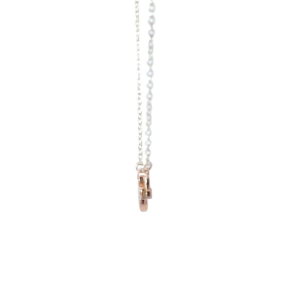 Rose Gold Plated Key on Serling Silver Necklace