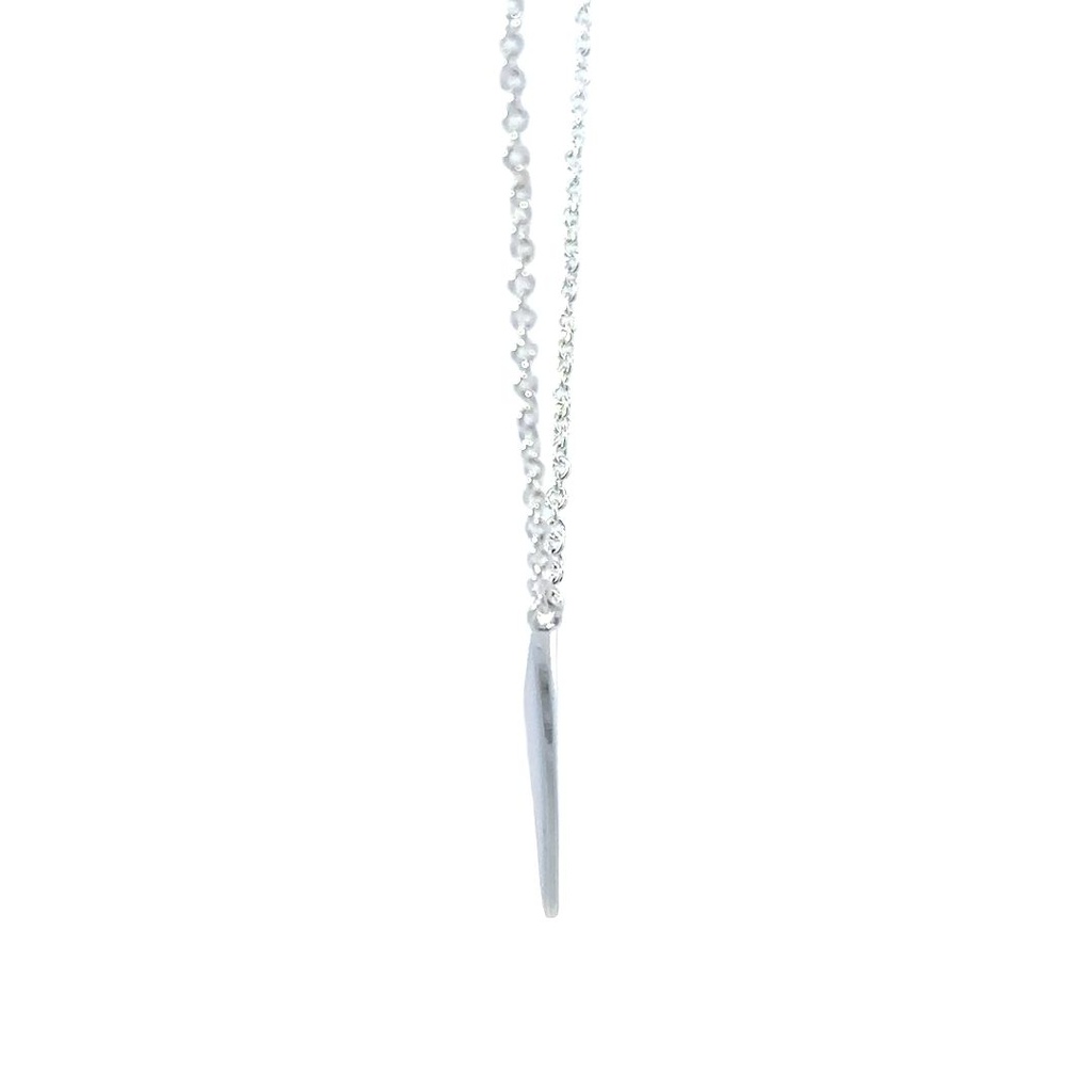 Sterling Silver Pendant With V Design At Its Centre