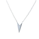 Sterling Silver Pendant With V Design At Its Centre
