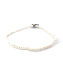 Petite Pearl Bracelet with Silver Flower Charm