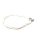Petite Pearl Bracelet with Silver Flower Charm