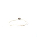 Delicate Pearl Bracelet With Silver Rose Charm
