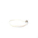 Delicate Pearl Bracelet With Silver Rose Charm