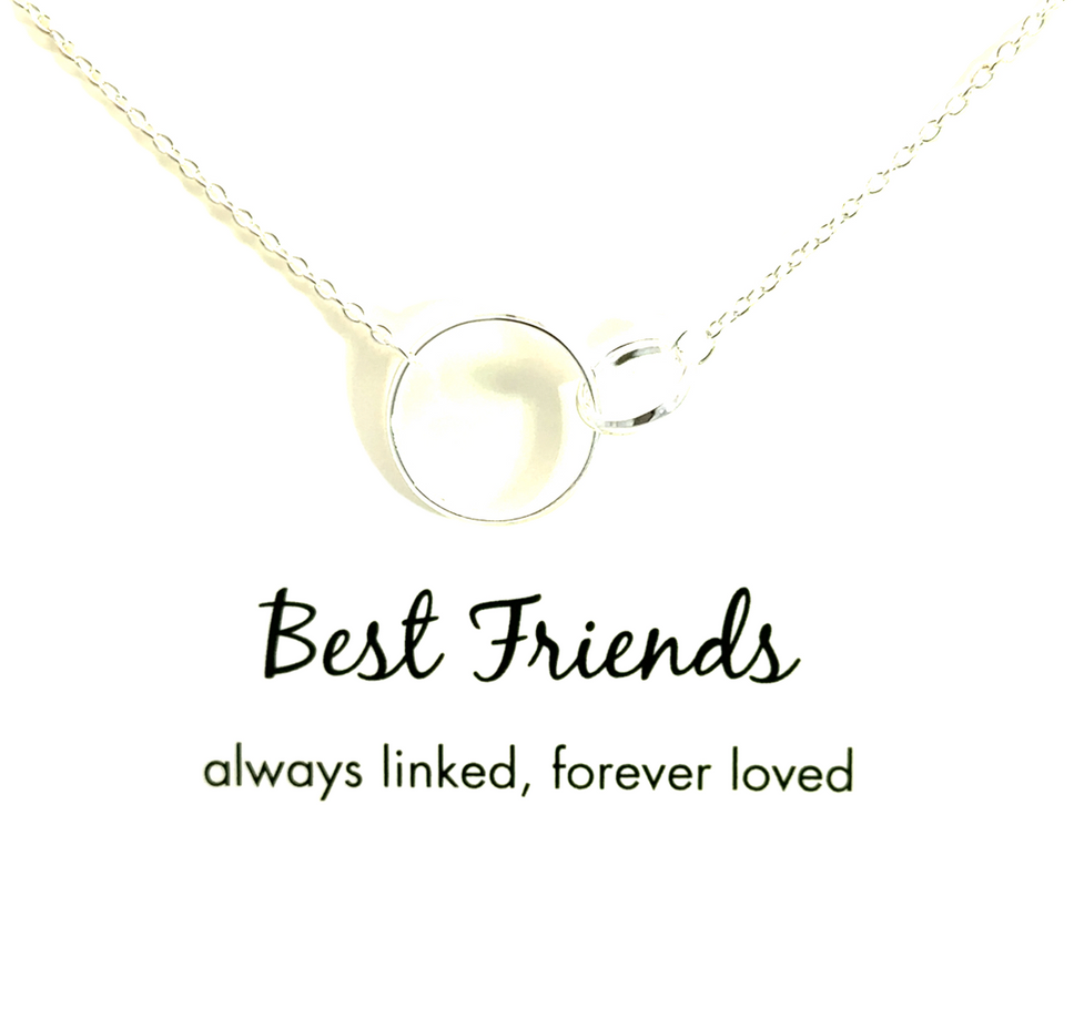 Petals Sterling Silver Best Friends Circle Necklace