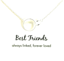 Petals Sterling Silver Best Friends Circle Necklace