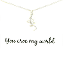 Sterling Silver Crocodile Necklace