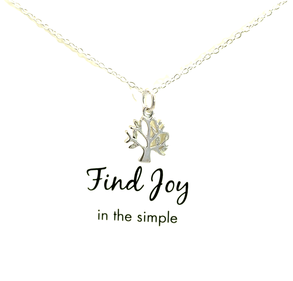 Petals Sterling Silver Find Joy Necklace