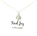Petals Sterling Silver Find Joy Necklace