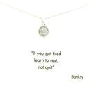 Petals Sterling Silver Banksy Disc Necklace