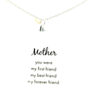 Petals Sterling Silver Mother Heart Necklace
