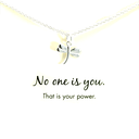 Petals Sterling Silver No One is You Dragonfly Necklace