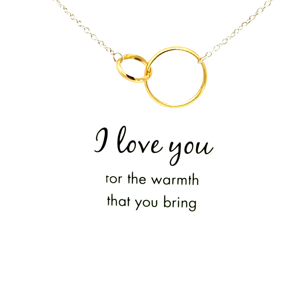 I Love You Circle Necklace