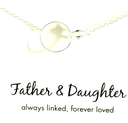 Petals Sterling Silver Father & Daughter Circle Necklace