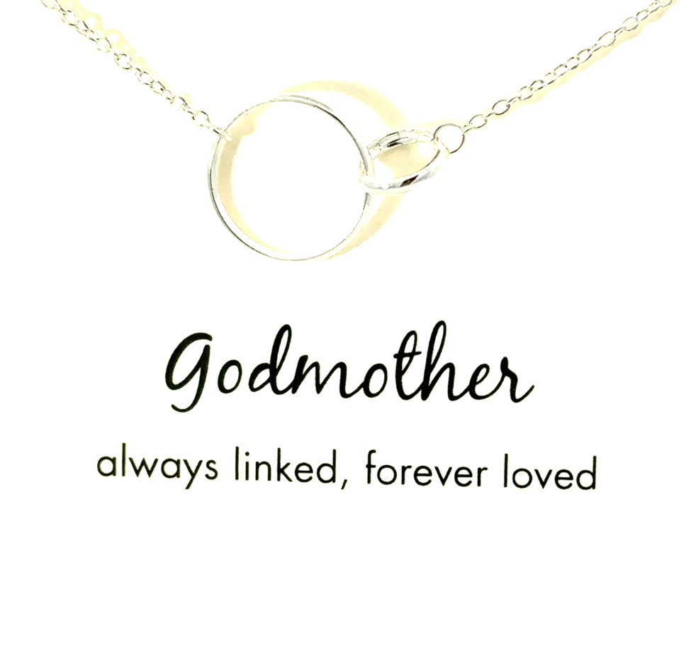 Sterling silver necklace with interlocking circles