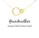 Sterling silver with gold plated linked circled in the centre "Grandmother"