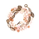 Morganite & Smoky Quartz Necklace With Beads