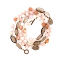 Morganite & Smoky Quartz Necklace With Beads
