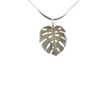Monstera Leaf Pendant In Sterling Silver