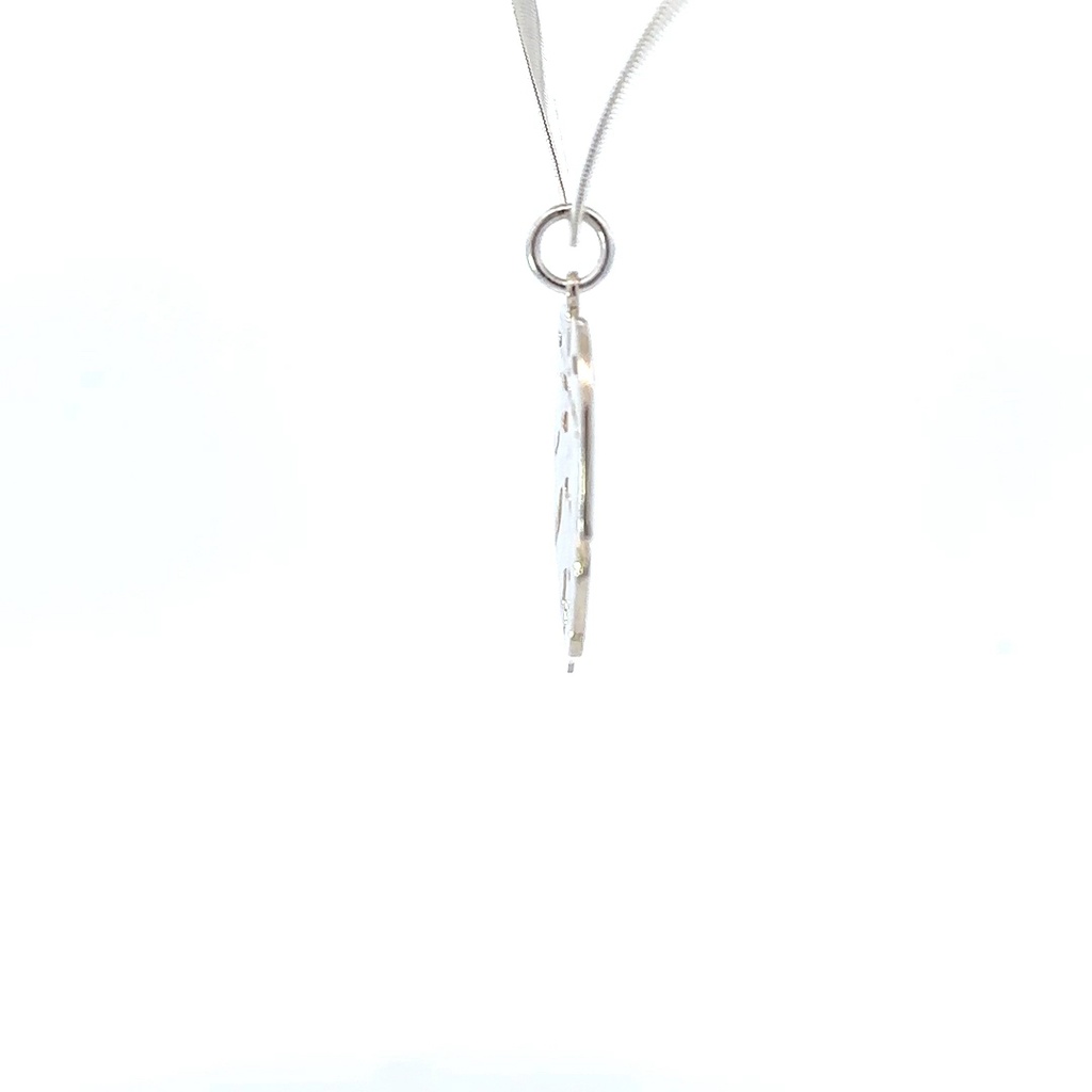 Monstera Leaf Pendant In Sterling Silver