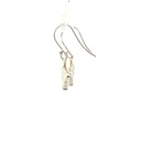 Green Triangle Butterfly Earrings In Sterling Silver