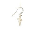 Green Triangle Butterfly Earrings In Sterling Silver