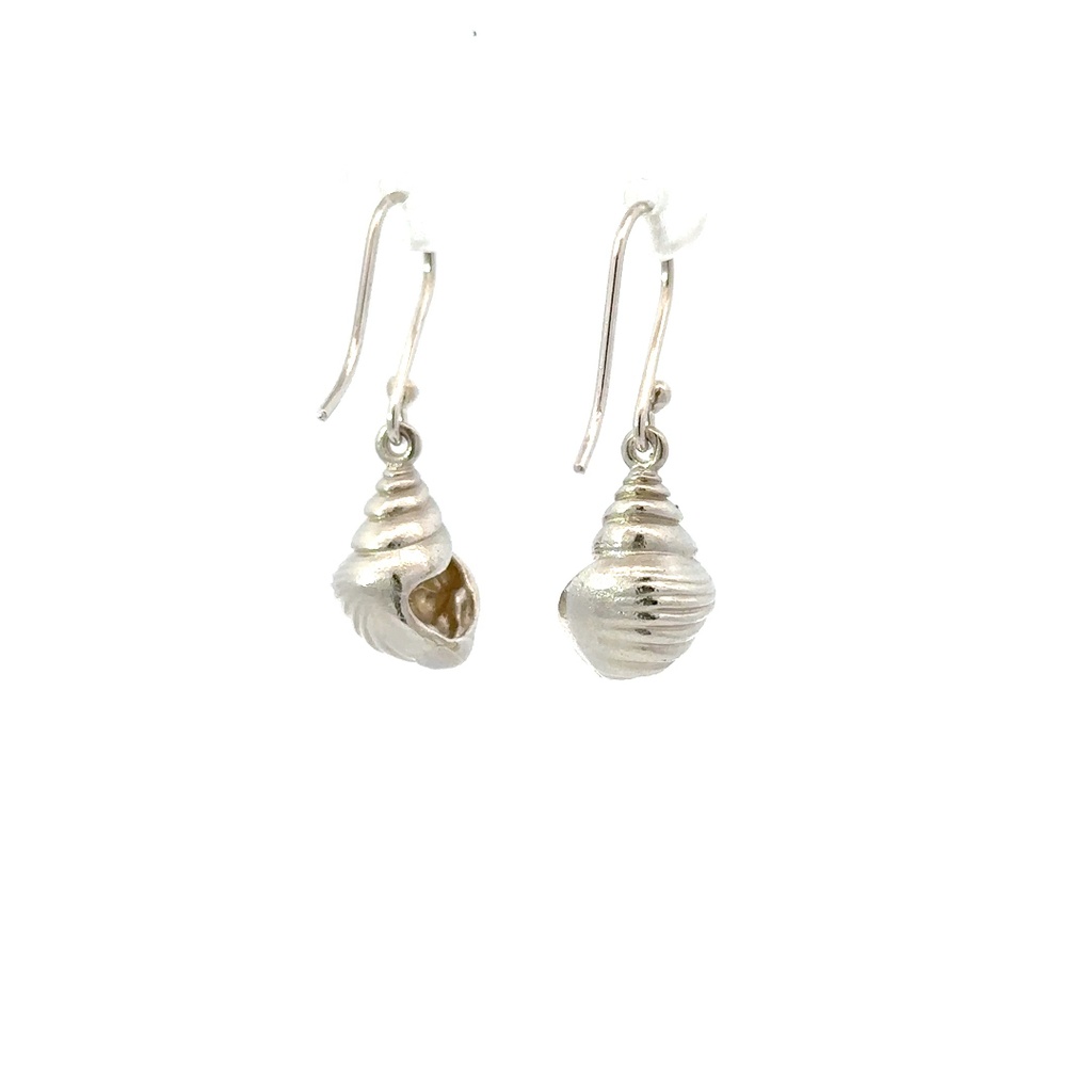 Gastropod Shell Sterling Silver Earrings