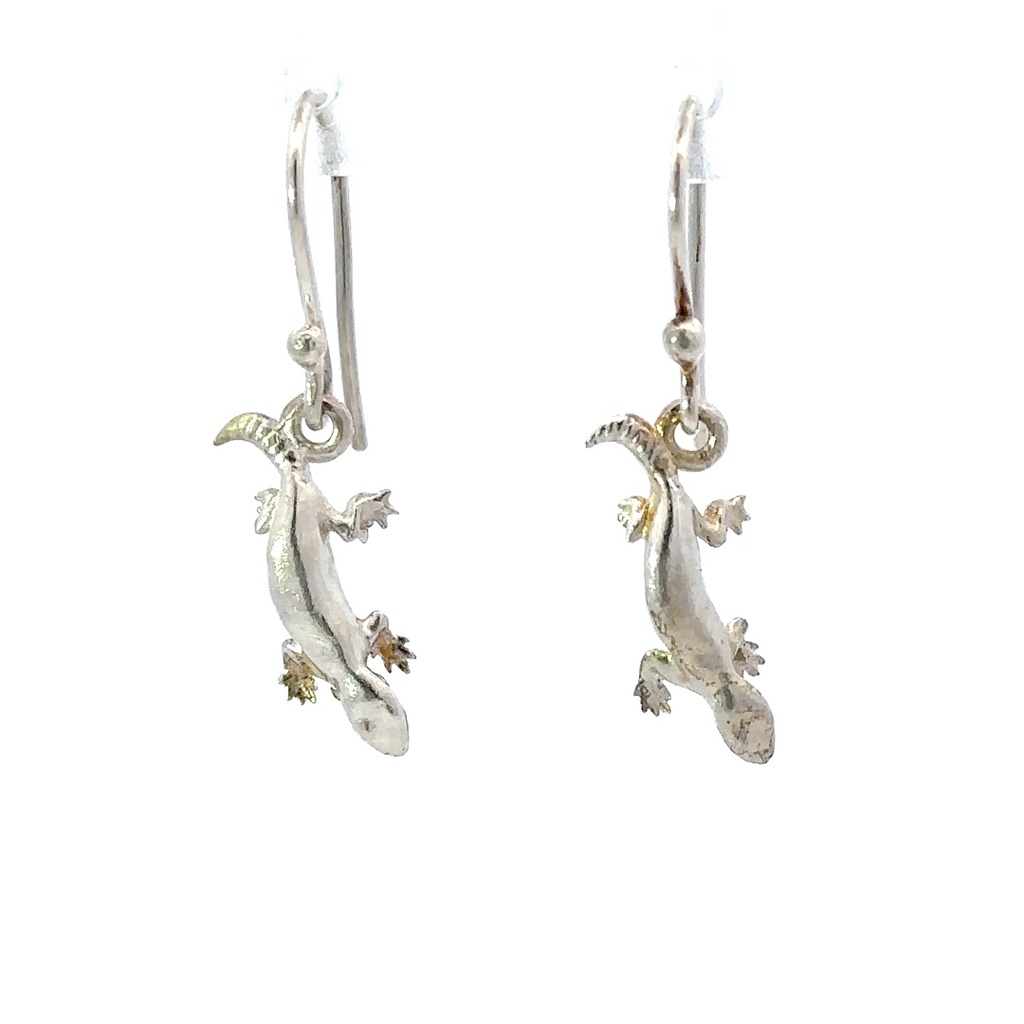 Silver Gecko Earring