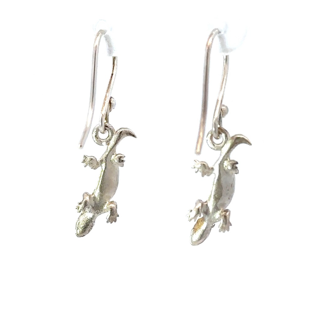 Silver Gecko Earring