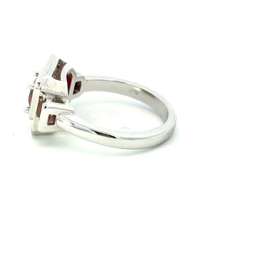 Ruby And Diamond Ring In Platinum