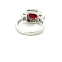 Ruby And Diamond Ring In Platinum