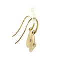 9ct Yellow Gold Purple Sapphire Earrings