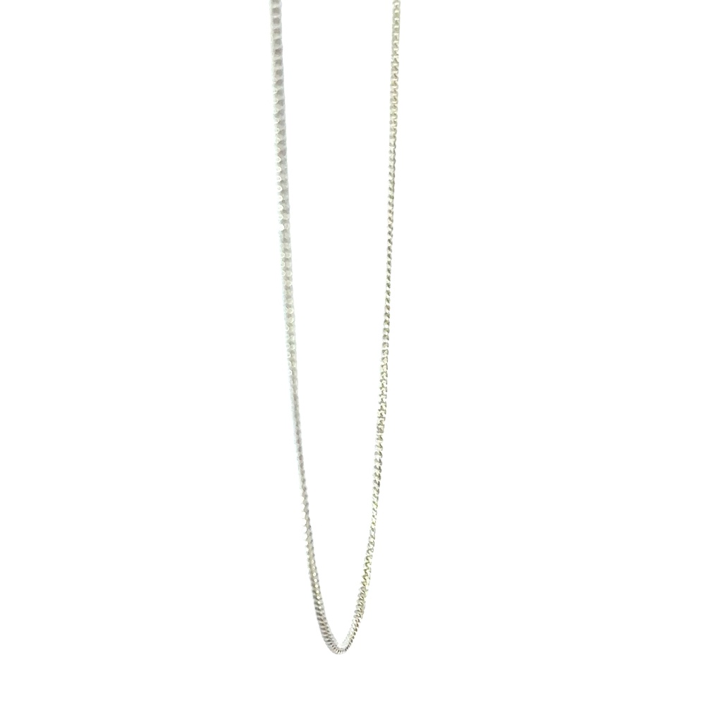 Silver Curb Link Delicate Necklace