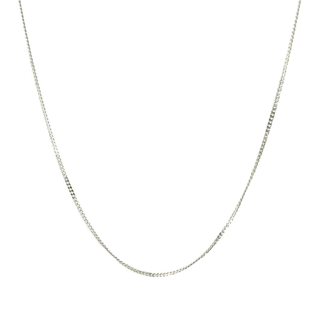 Silver Curb Link Delicate Necklace