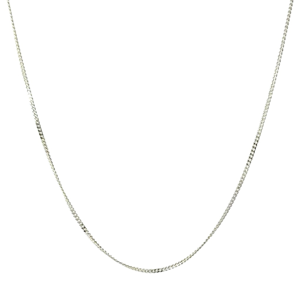 Silver Curb Link Delicate Necklace