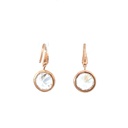 Cubic Drop Earrings In Rose Gold Plated Silver